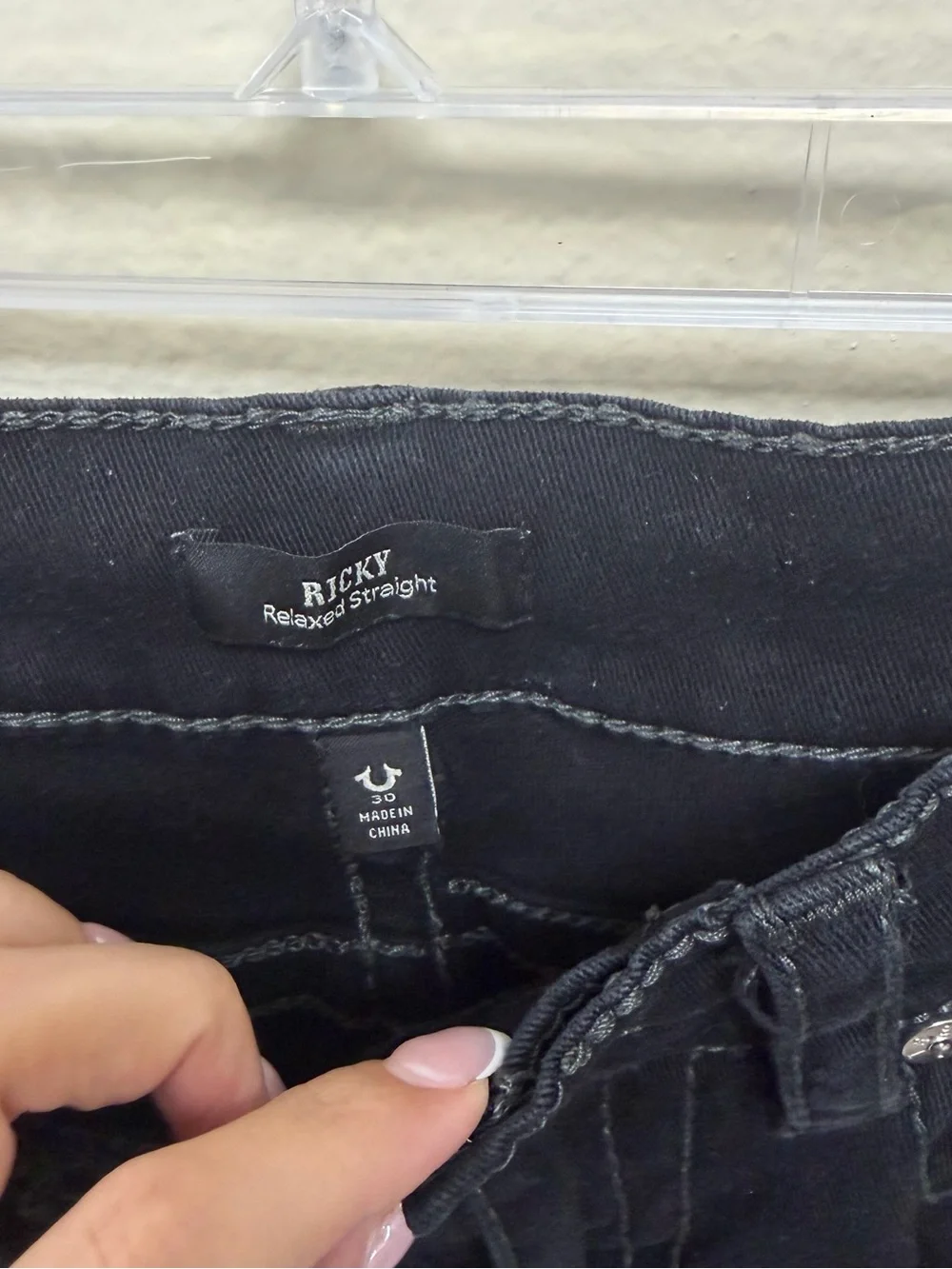 True Religion Ricky Relaxed Straight Jeans - Black